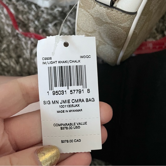 Beige and White Crossbody Coach Purse NWT - Picture 7 of 7